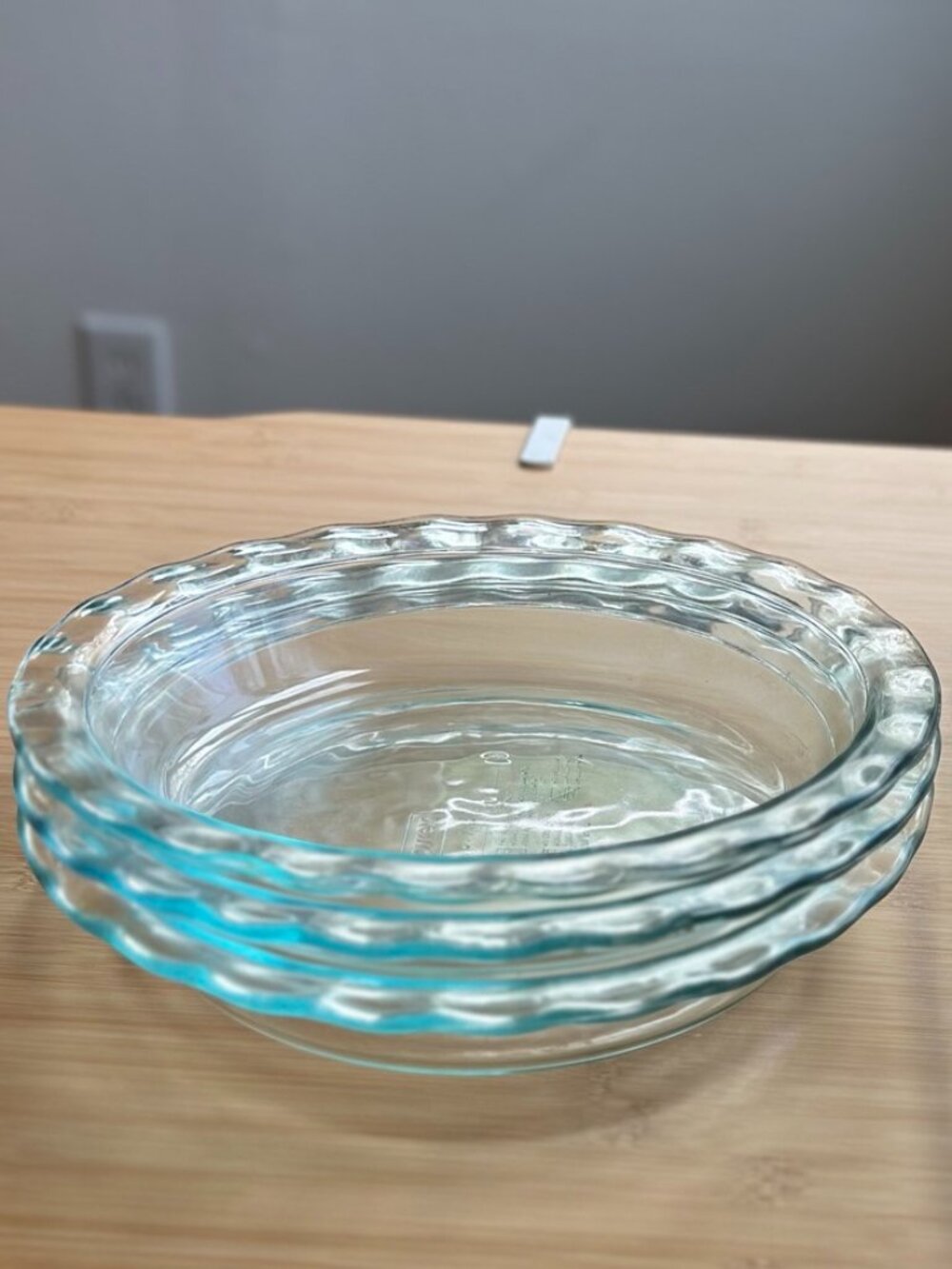 3 Pyrex Round Glass Pie Baking Pan